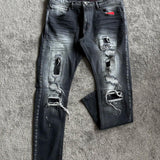 Calça Jeans Jogador com Rasgos